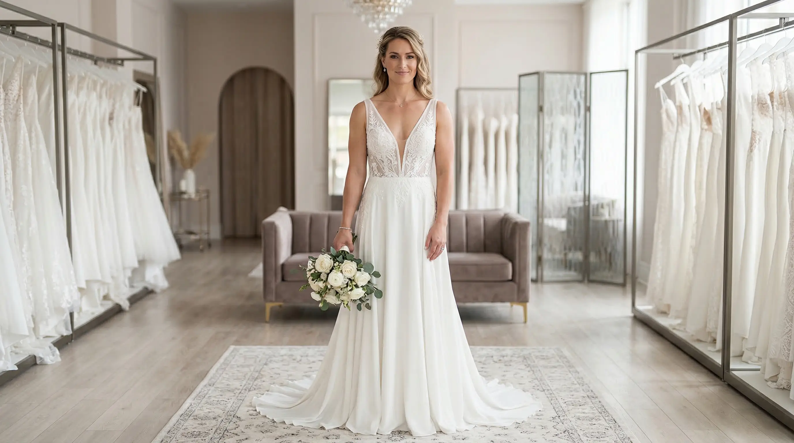 Geniş Omuzlu Gelinler İçin Yaka Seçimi: Halter mi, V Yaka mı?