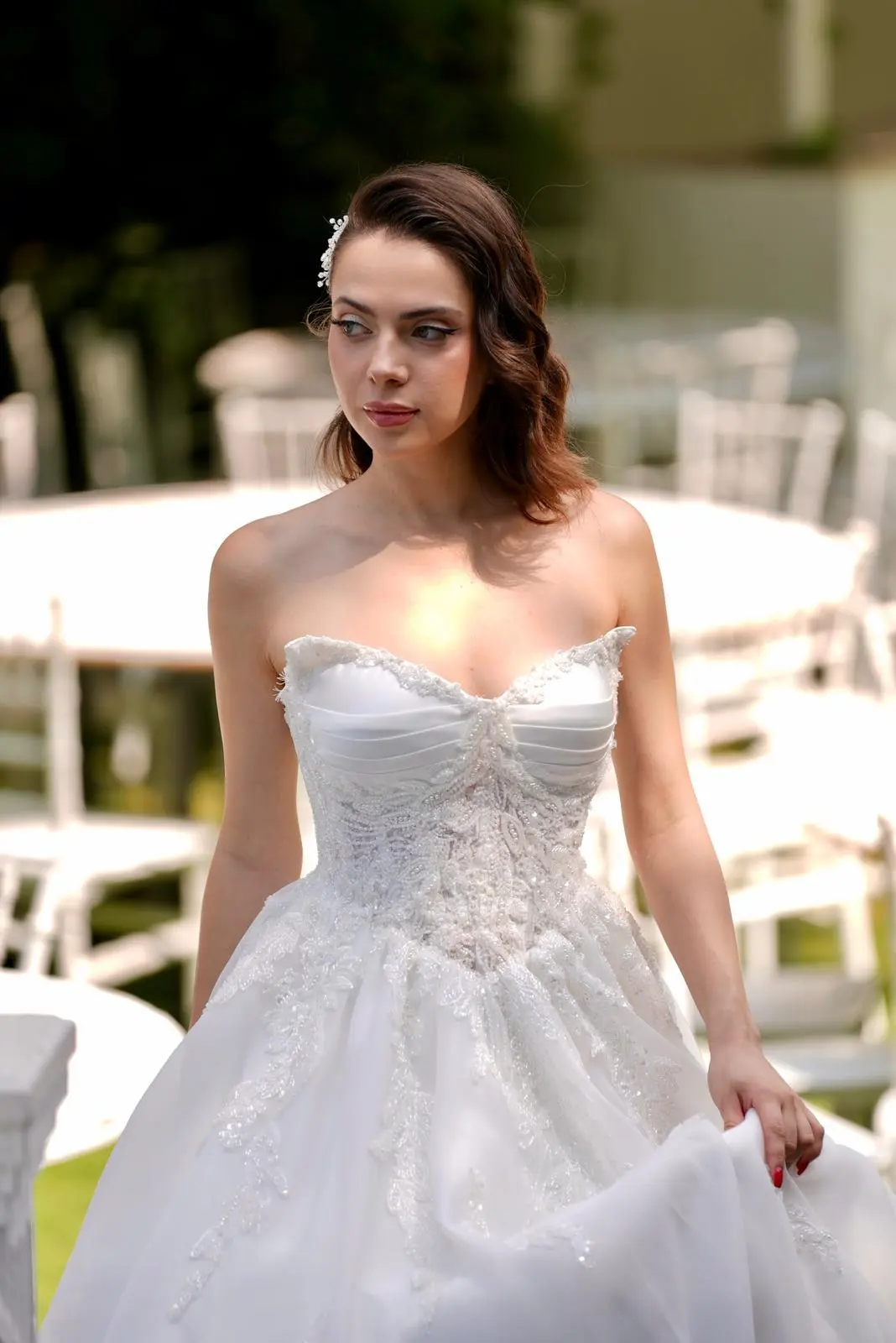 Alya - Drapeli Göğüs Detaylı Ön Görünüm