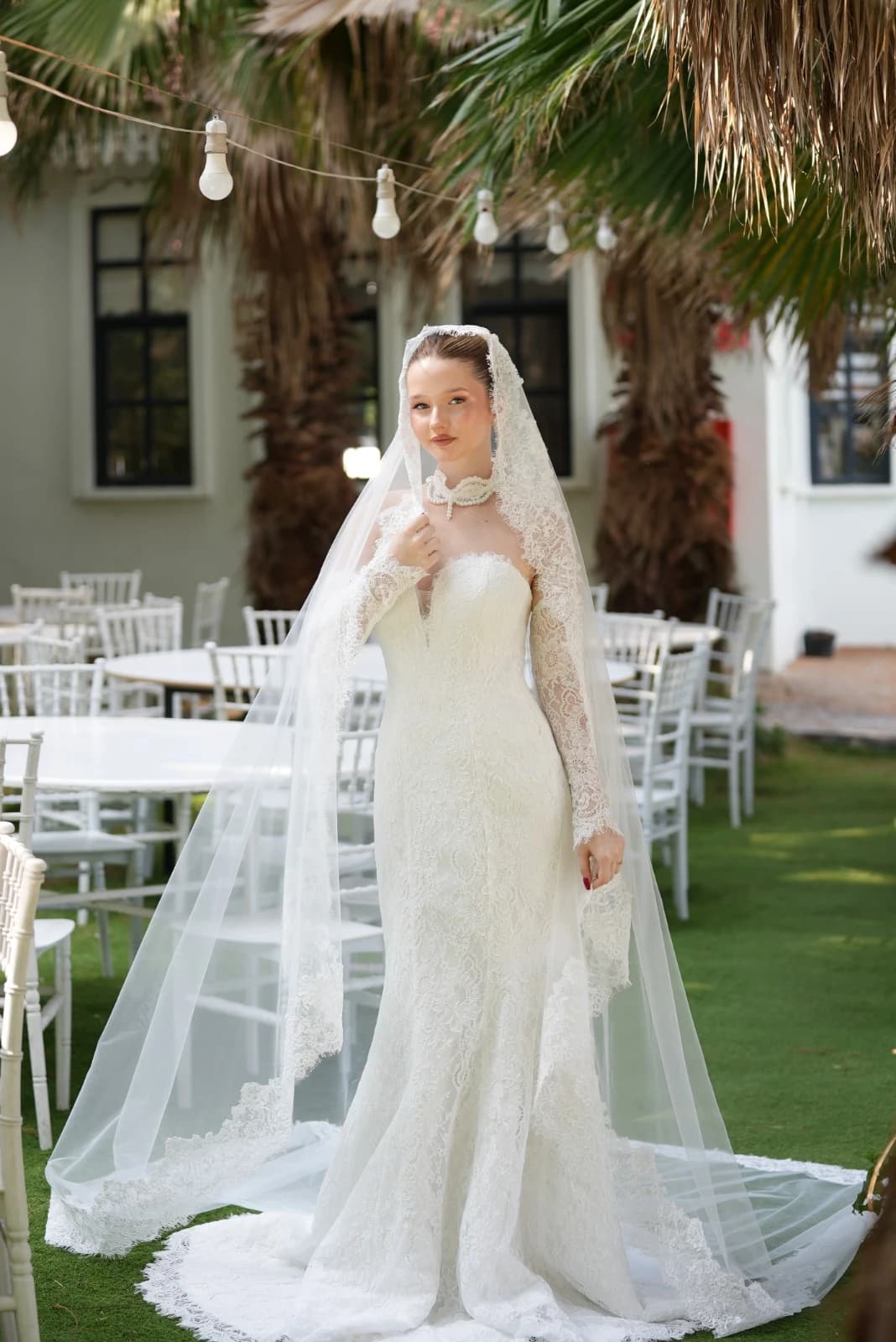 Diana - Dantel Duvak Detay Görünüm