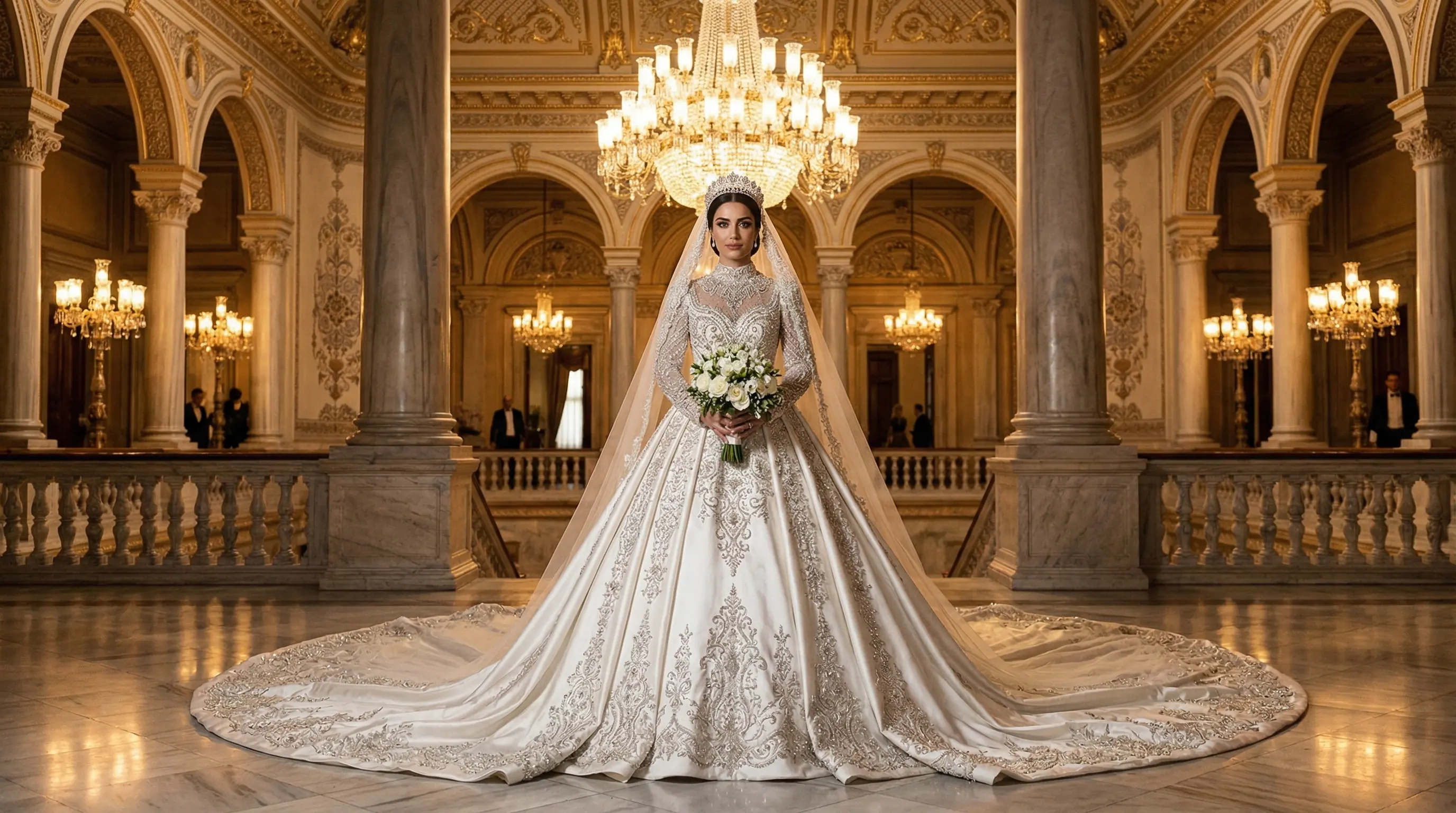 Tarihi Mekan ve Saray Düğünleri İçin Ağır ve Taşlı Modeller