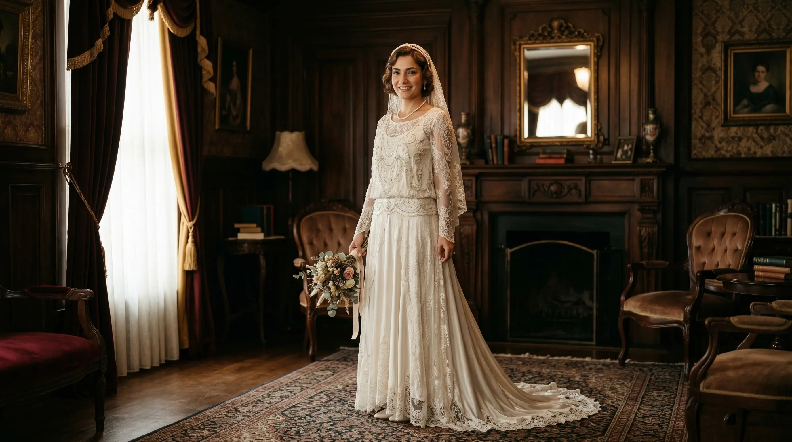 Vintage Konseptli Düğünler İçin Dönem Gelinlikleri (20'ler, 50'ler, 70'ler)